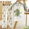 Conjunto de manga corta para niños, camiseta de algodón de verano para bebés, ropa de estar por casa para niños, pijamas para niñas, ropa de verano para niños.