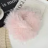 Cachecol/Aquecedor de pescoço de lã de cordeiro sintética personalizado para o inverno, proteção quente para o pescoço, aquecedor de pescoço versátil peludo dupla face estilo coreano