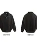 Negro Primavera Otoño Gris Color Sólido Mismo Estilo Cuello Alto Viaje Manga Raglán Exhibición Holgada Chaqueta Casual Ocasión de Ocio Ninguno