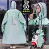 Impermeable Largo Coche Eléctrico Integrado Cuerpo Completo Tormenta Nueva Ciclismo Coche a Batería Poncho Individual para Adultos Hombres y Mujeres