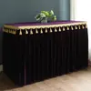 Toalha de Mesa de Casamento, Saia de Mesa para Buffet de Aniversário, Toalha de Mesa com Franjas de Veludo para Oferenda a Buda, Toalha de Mesa para Templo de Buda, Capa de Mesa