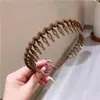 Nueva Diadema de Felpa con Dientes para Otoño e Invierno, Pinza Antideslizante para Lavado Facial, Diadema para Acabado de Flequillo y Cabello Suelto de Mujer, Accesorios para el Cabello de Acrílico