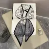 Novo Lenço Longo 2025 Seda Estampado Dupla Face Lenço Elegante Moda Verão Cinto Decorativo Lenço