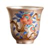 Plata 999 Taza Maestra de Alta Gama Caqui Ruyi Taza Campana Taza de Té Kung Fu Taza para Degustación de Té Lujo Ligero Juego de Té Antiescaldante