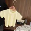 Top de Algodón Transpirable de Malla Súper Suave para Bebé Niña, Nueva Ropa de Verano para Bebés Niñas, Camiseta Moderna y Linda para Niñas
