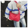 Estilo Coreano Estilo Literario Bolso de Lona Sencillo para Mujer Verano Gran Capacidad Bolso Cruzado de Lunares Bolso de Hombro Texturizado para Viajes