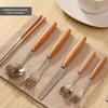 Cuchara Tenedor Cuchillo Palillos de Mango de Madera Japoneses Acero Inoxidable Vajilla Occidental Suministros para Restaurante Hotel Zakka Comestibles Venta al por Mayor Personalización