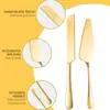 Cuchillo para pizza de acero inoxidable transfronterizo, cuchillo para pastel y espátula para bodas y fiestas de cumpleaños, juego para hornear, cuchillo para pan dentado para cortar tostadas