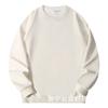 Suéter holgado de cuello redondo pequeño de felpa de 300 g con logotipo estampado personalizado ropa de clase casual holgada camisa base al por mayor