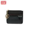 Portatarjetas Personalizado de Color Contrastante con Patrón de Cocodrilo de PU para Mujer con Múltiples Ranuras para Tarjetas, Mini Billetera con Cremallera, Set de Identificación, Venta al por Mayor Transfronteriza