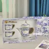 Plato de hueso europeo de lujo ligero transfronterizo para filete estilo occidental decoración Mesa de sala modelo plato plano de hueso de china casero de hortensias