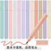 Marcador resaltador transfronterizo nuevo para estudiantes Bolígrafo de color de aspecto alto con caja de color salado-dulce