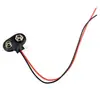 Conector de bateria 9V caixa de bateria 9V suporte de bateria tipo reto tipo T com tampa com interruptor conector DC fecho rígido