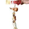 Madeira de Jujuba Cabeça de Dragão da Sorte Cabaceira Chaveiro Pingente Yiming Xianyuan Escultura em Madeira Gota de Chuva Orelha Pendente Portátil Ornamento Pingente