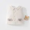 Colete matelassê para bebê, acolchoado para aquecer, adequado para outono e inverno, 120g, jaqueta matelassê infantil, blusa de algodão matelassê