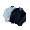Sudadera de dos piezas estilo americano transfronteriza de cuello alto medio para hombre, colección de otoño, peso pesado, estructurada, de alta gama, prenda exterior de diseño nicho