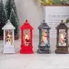 Decorações de Natal Lâmpada de Vento de Natal Castiçal Lâmpada Luz Noturna Lâmpada de Vento com Chama Decoração do Papai Noel Presentes de Natal