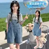 Conjunto de Petos para Niñas Verano 2026 Nueva Moda Shorts de Mezclilla Conjunto de Dos Piezas para Niños Mayores