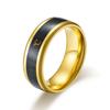 Anillo de temperatura inteligente de acero de titanio para tono de sacudida, red de internet, medición de temperatura por inducción, anillo masculino de moda, salida de fábrica