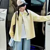 Camisa Casual de Manga Larga Estilo Coreano para Niñas Primavera/Otoño 2026 Nuevo Estilo Camisa para Niños Mediana/Grande Camiseta Conjunto de Dos Piezas Elegante de Moda
