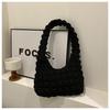 Bolso a cuadros de tela burbuja dulce fresca bolso de mujer moda simple coreana portátil hombro axila