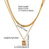 Collar Nicho de Lujo Ligero para Mujer, No se Desvanece, Colgante de Esmeralda de Celebridad de Internet, Joyería Simple y Moderna de Acero de Titanio K Oro