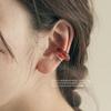 Aretes Coreanos Dongdaemun Estilo Minimalista Versátil Pequeño Patrón en Forma de C Resina Puño para la Oreja para Mujer