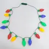Suprimentos para Festivais Transfronteiriços Colar Vestível Colar Luminoso Natal 9 Luzes 13 Luzes LED Lâmpada Grande Fio de Luz Colar