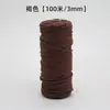Corda de algodão com alma 3mm 4mm colorida fio de algodão artesanal tapeçaria gradiente cor sólida corda de cânhamo material para pingente de carro corda para tecelagem diy