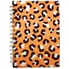 Fábrica A5 cuaderno con estampado de leopardo y flocking tapa dura espiral papelería de oficina bloc de notas diario de estudiante
