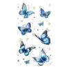 Adesivos de Tatuagem Coloridos de Borboleta para Venda por Atacado, à Prova d'Água e Duradouros, Adesivos Combinados de Borboleta Sonhadora em Aquarela para Peito, Cintura e Braços