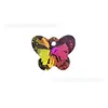 Pendientes Colgantes de Mariposa Fantasma de Cristal Galvanizado de 14 MM Collar Accesorios de Joyería Hechos a Mano DIY Venta Caliente Transfronteriza