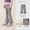 Calças Leggings Jerry para Bebês Meninas, Calças Infantis Estilo Esportivo Outono, Calças Compridas para Crianças Pequenas, Calças Flare de Renda para Bebês Meninas