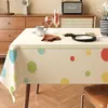 Mantel Impermeable y a Prueba de Aceite, Sin Lavado PVC Rectangular para Mesa de Café, Estilo Crema Cuadros de Dibujos Animados para Guardería