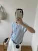 Cardigan de Tricô Feminino Versátil Simples Gola Redonda Canelado Emagrecedor Manga Curta, Coleção Primavera/Verão 2026, Branco, Tamanho Único