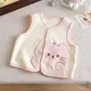 Chaleco Nuevo Estilo Otoño/Invierno para Niñas Dibujos Animados Lindo Chaleco Cálido para Bebés Niñas Felpa de Coral Chaleco Versátil para Guardería