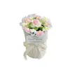 Buquê de Flores de Tricô de Lã Feito à Mão Presente de Aniversário para Meninas 520 Namorada Dia das Mães Colega de Classe Formatura Venda Direta da Fábrica