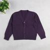 Ins 22 Novo suéter cardigan com decote em V, casaco pequeno, roupas de jardim de outono, cor sólida, uniforme escolar, cardigan para meninos e meninas
