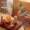 Estante de Almacenamiento de Snacks para Sala de Estar al por Mayor del Fabricante, Móvil de Pie, Cocina, Frutas y Verduras, Aparador, Estante de Almacenamiento, Carrito