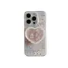 Funda de Teléfono Magnética para Gato con Forma de Corazón para Animales Pequeños Rosa y Morado 17Promax Adecuada para 18Pro Doble Capa 16Pro15