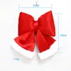 Decoração de Festa para Interior e Exterior Suprimentos de Natal Laço de Algodão Recheado Estrutura de Algodão Recheado Laço com Borda Dourada Decoração Pendente