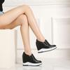 Zapatos Blancos Casuales para Mujer que Aumentan la Altura 10cm, Piel Genuina, Estilo Coreano, Nuevos Zapatos de Cuña Versátiles para Otoño e Invierno