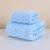 Toalla de Rayas Dulces, Toalla de Baño Gruesa de Coral Fleece, Absorbente y Sin Pelusa, Toalla de Playa Doméstica para Hombres y Mujeres, Secado Rápido de Coral Fleece