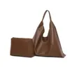 Bolso minimalista para mujer, bolso tote de piel suave, bolso de hombro grande suave y espacioso, color liso, transfronterizo