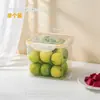 BNBS Caja de almacenamiento de frutas de gran capacidad, contenedor específico para refrigerador para almacenamiento de frutas y verduras con tapa, caja para porcionar alimentos