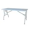 Mesa plegable exterior simple y portátil de 1.5 m para montaje de puesto, uso doméstico, mesa de plástico súper resistente, mesa de comedor comercial para mercado nocturno, mesa larga