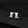 Exquisitos, Compactos, Lindos, Modernos, de Circonita, Forma de X, Versátiles, Brillantes, de Alta Gama, Simétricos, Aretes Pequeños para Uso Diario como Pequeños Accesorios