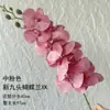 Orquídea Mariposa Artificial de Flor de Película de 9 Cabezas con Textura Impresa en 3D, Tacto de Alta Gama, Flor Artificial Orquídea para Decoración de Bodas y Arreglos Florales