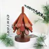 Um Tapete Isolante Cor Nogueira Preta para Tigelas Tapete de Mesa Decoração de Mesa Árvore de Natal Francesa Anti-Queimadura Tapete Isolante