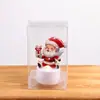 Venta Caliente Transfronteriza Arte de Hierro Pintado Serie Navideña Velas Electrónicas Papá Noel Muñeco de Nieve Cascabeles Luces Decorativas Festivas